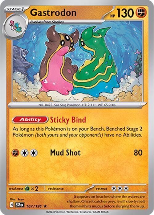 Gastrodon 107/191 card from SV08: Surging Sparks