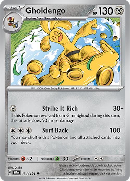 Gholdengo 131/191 card from SV08: Surging Sparks