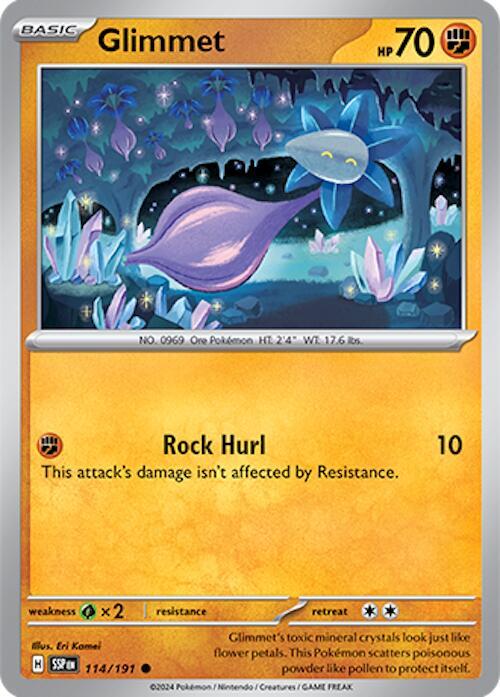 Glimmet 114/191 card from SV08: Surging Sparks