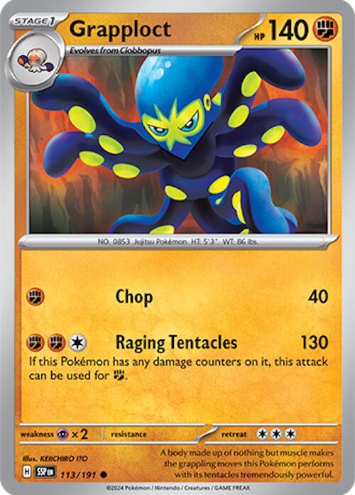 Grapploct 113/191 card from SV08: Surging Sparks