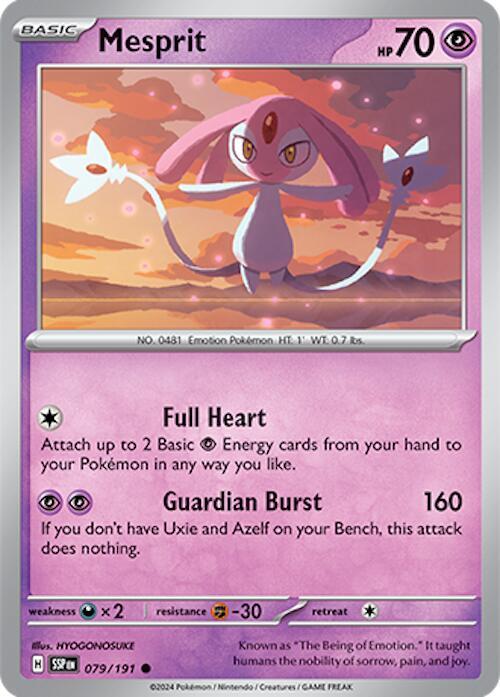 Mesprit 079/191 card from SV08: Surging Sparks