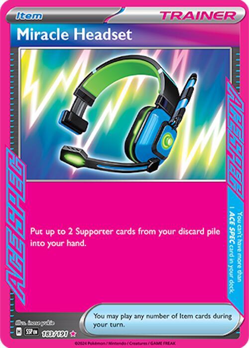 Miracle Headset 183/191 card from SV08: Surging Sparks