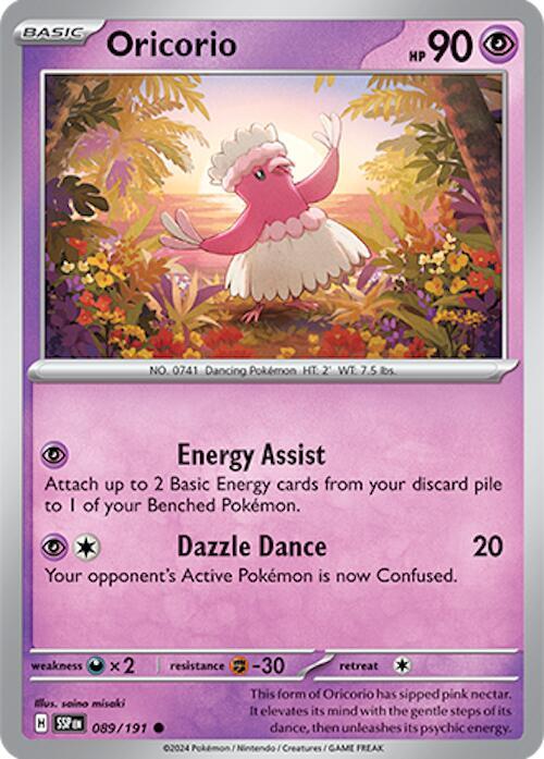 Oricorio 089/191 card from SV08: Surging Sparks