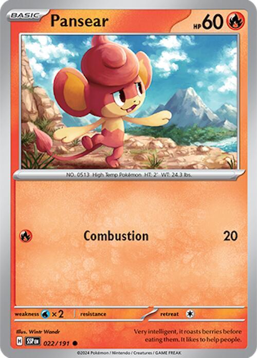 Pansear 022/191 card from SV08: Surging Sparks