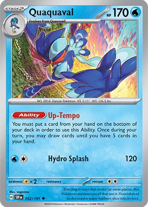 Quaquaval 052/191 card from SV08: Surging Sparks