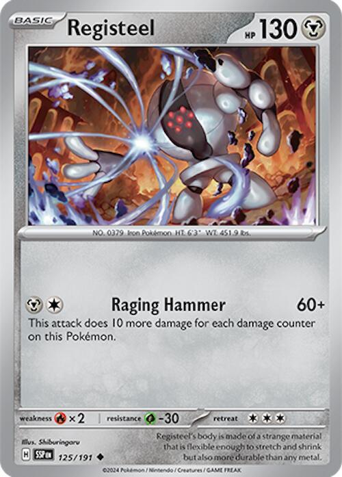 Registeel 125/191 card from SV08: Surging Sparks