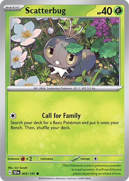 Scatterbug 005/191 card from SV08: Surging Sparks