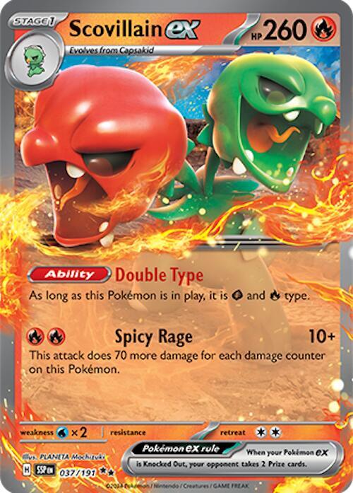 Scovillain ex 037/191 card from SV08: Surging Sparks