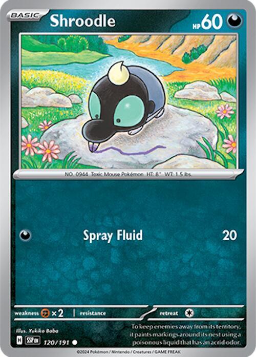 Shroodle 120/191 card from SV08: Surging Sparks