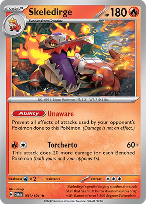 Skeledirge 031/191 card from SV08: Surging Sparks