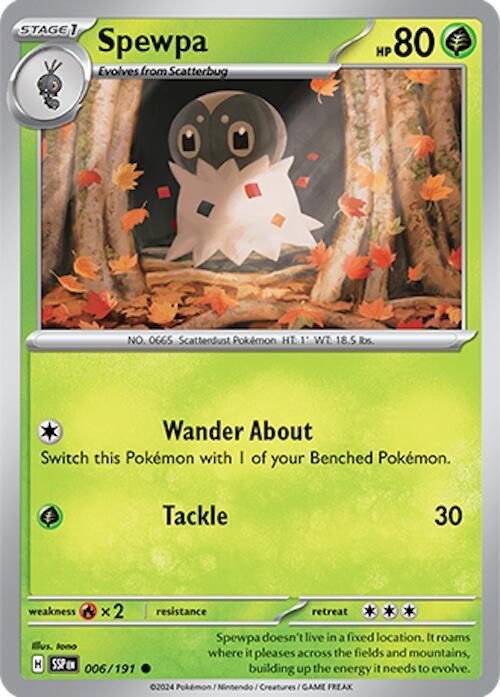 Spewpa 006/191 card from SV08: Surging Sparks