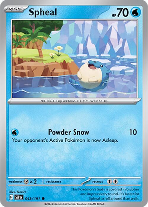 Spheal 043/191 card from SV08: Surging Sparks