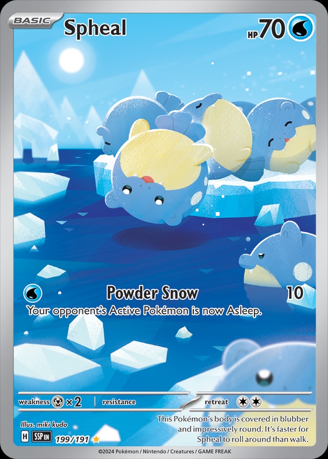 Spheal 199/191 card from SV08: Surging Sparks