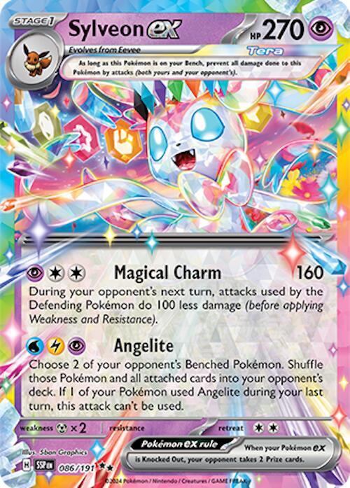 Sylveon ex 086/191 card from SV08: Surging Sparks