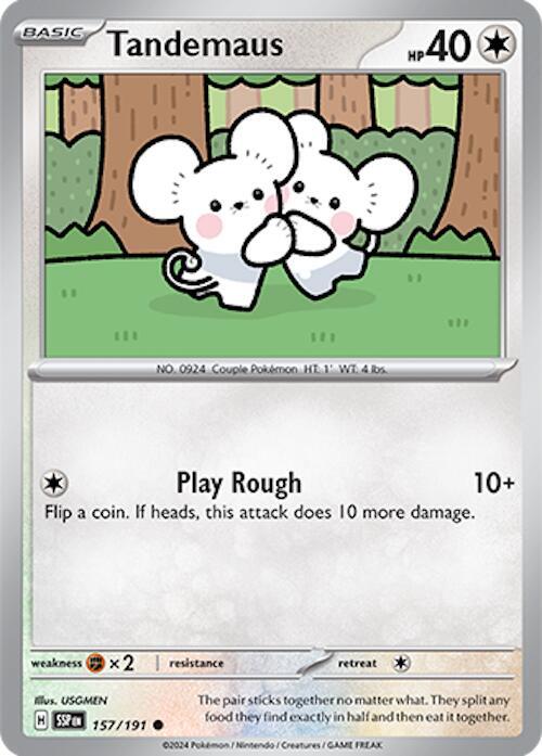 Tandemaus 157/191 card from SV08: Surging Sparks