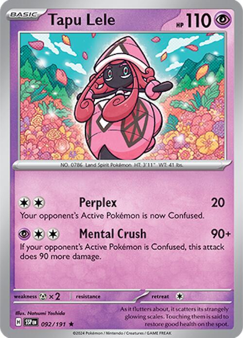 Tapu Lele 092/191 card from SV08: Surging Sparks