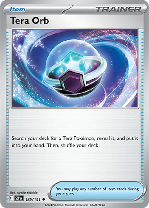 Tera Orb 189/191 card from SV08: Surging Sparks