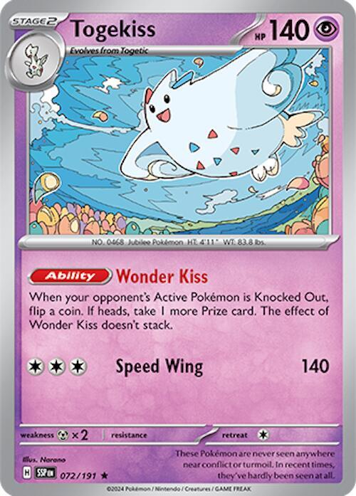 Togekiss 072/191 card from SV08: Surging Sparks