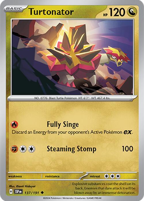 Turtonator 137/191 card from SV08: Surging Sparks