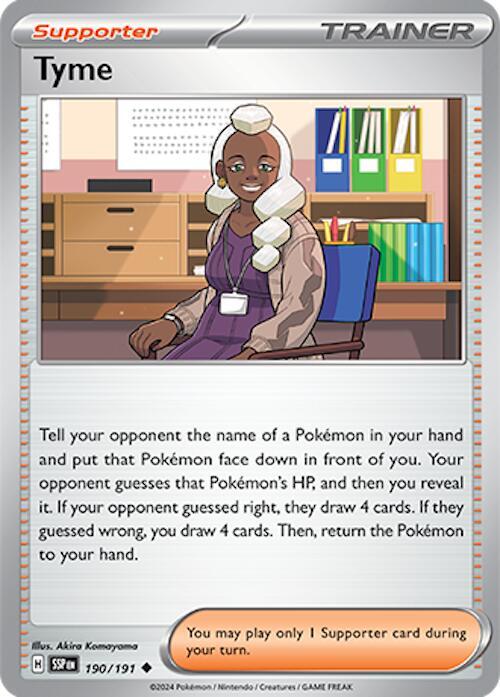 Tyme 190/191 card from SV08: Surging Sparks