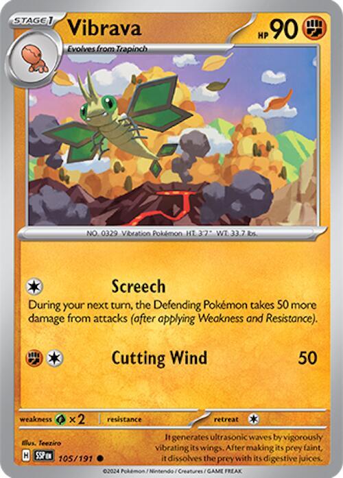 Vibrava 105/191 card from SV08: Surging Sparks