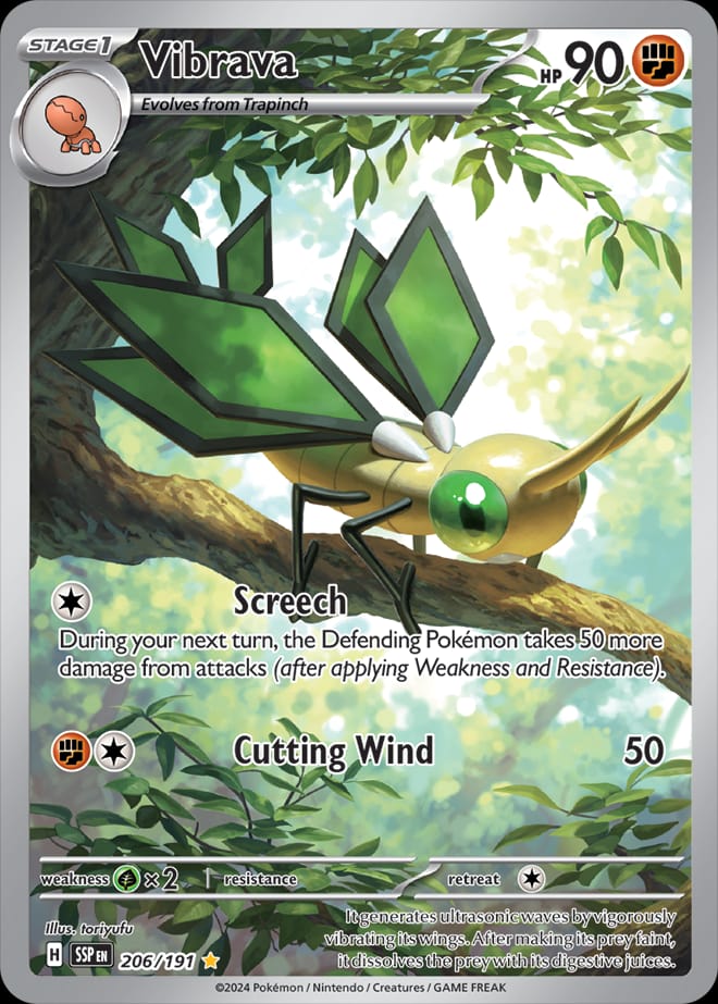 Vibrava 206/191 card from SV08: Surging Sparks