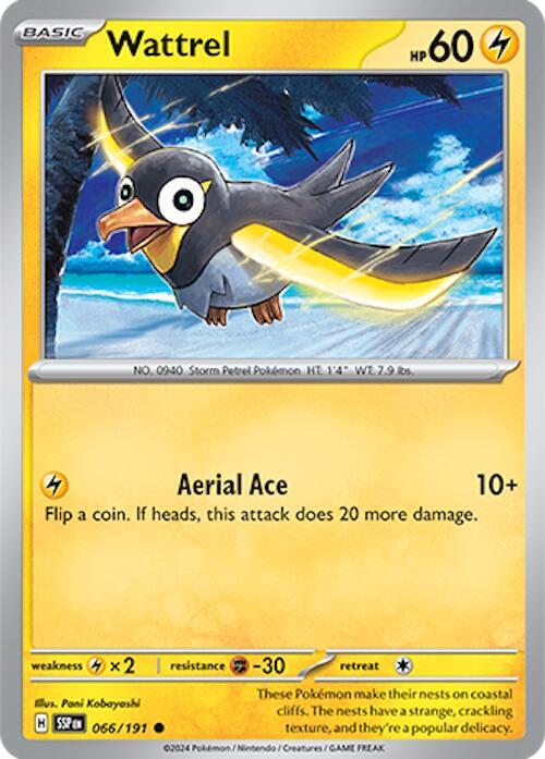 Wattrel 066/191 card from SV08: Surging Sparks