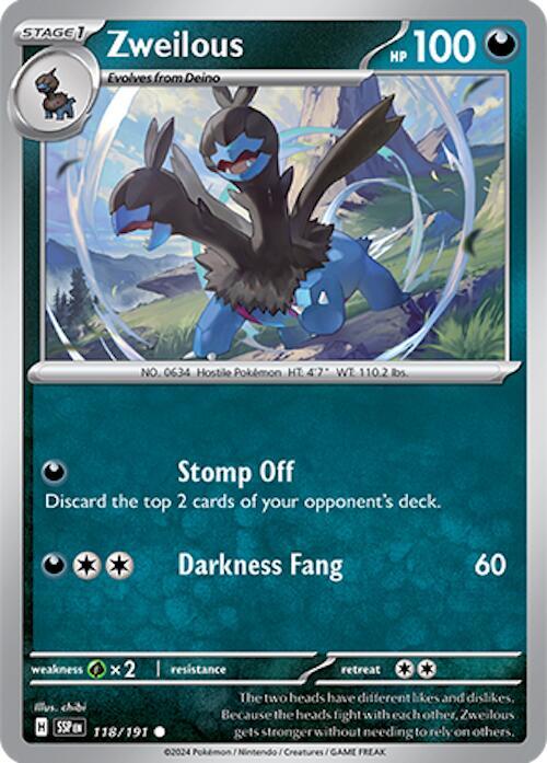 Zweilous 118/191 card from SV08: Surging Sparks