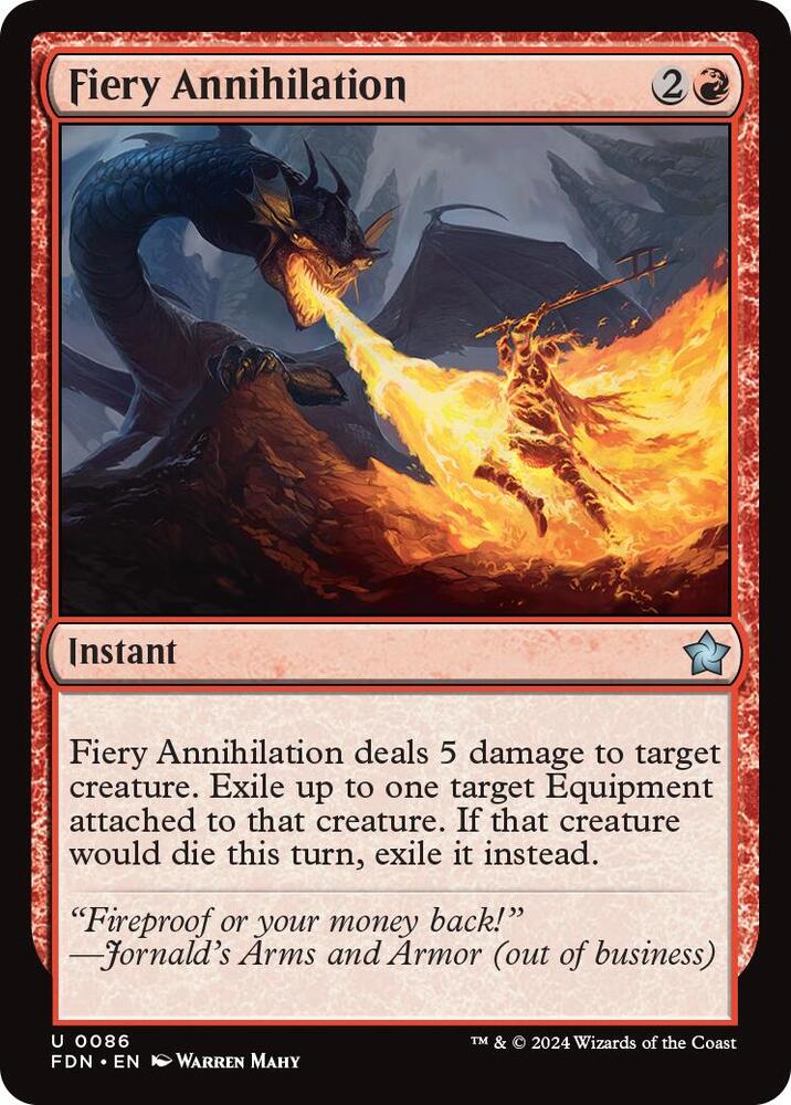 Fiery Annihilation 86 card from Foundations