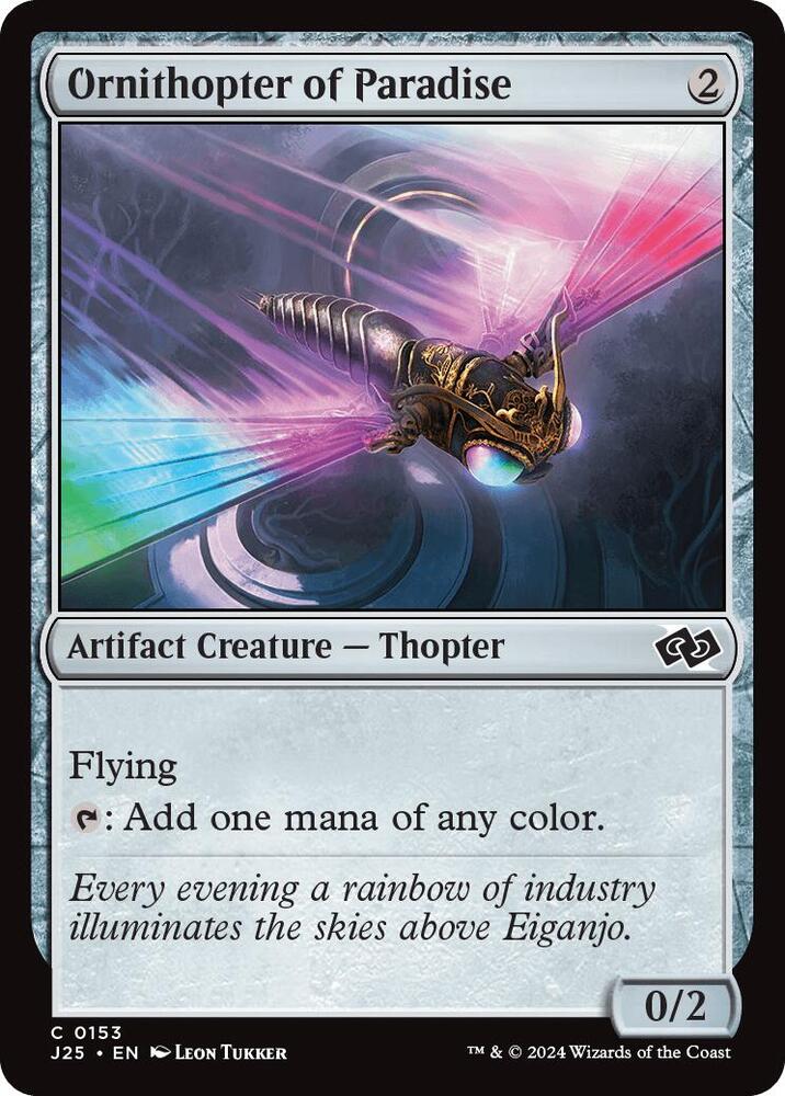 Ornithopter of Paradise 153 card from Foundations Jumpstart