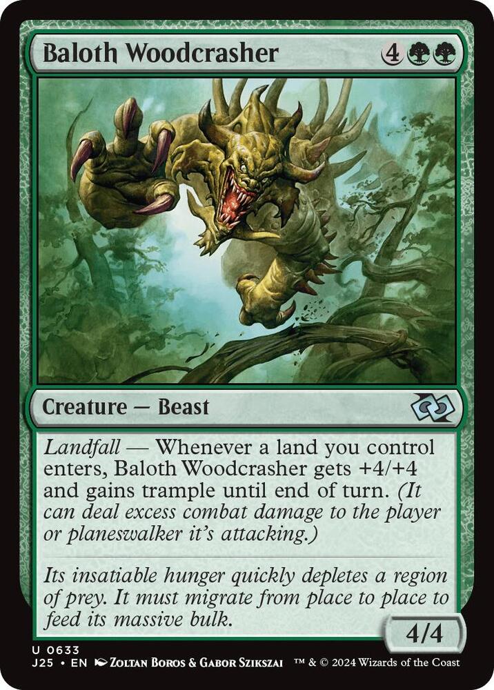 Baloth Woodcrasher 633 card from Foundations Jumpstart