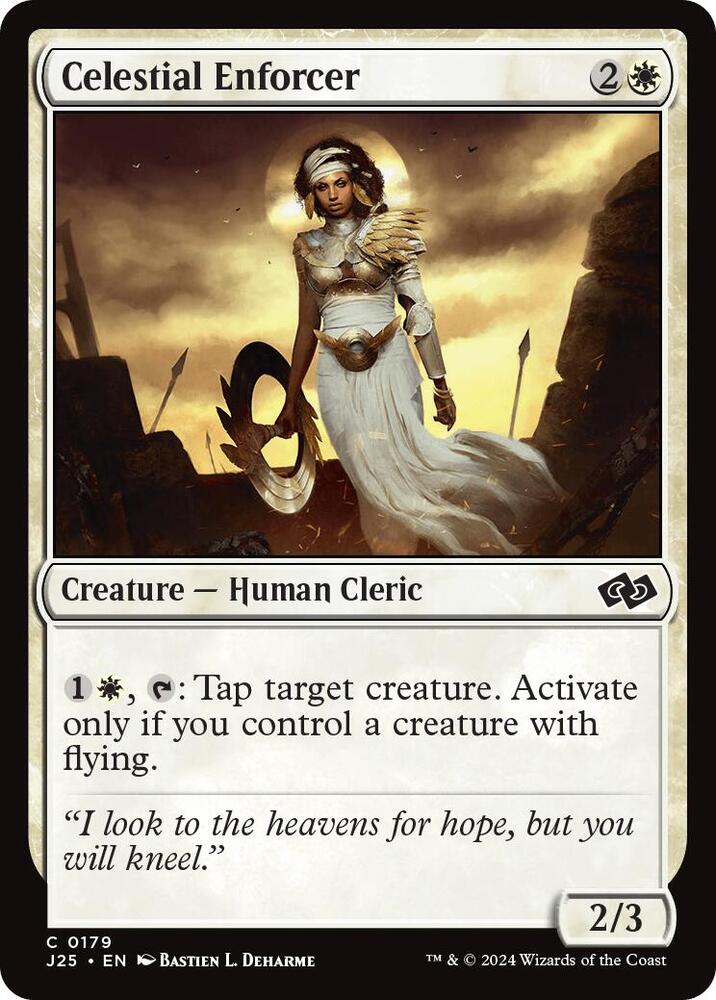 Celestial Enforcer 179 card from Foundations Jumpstart
