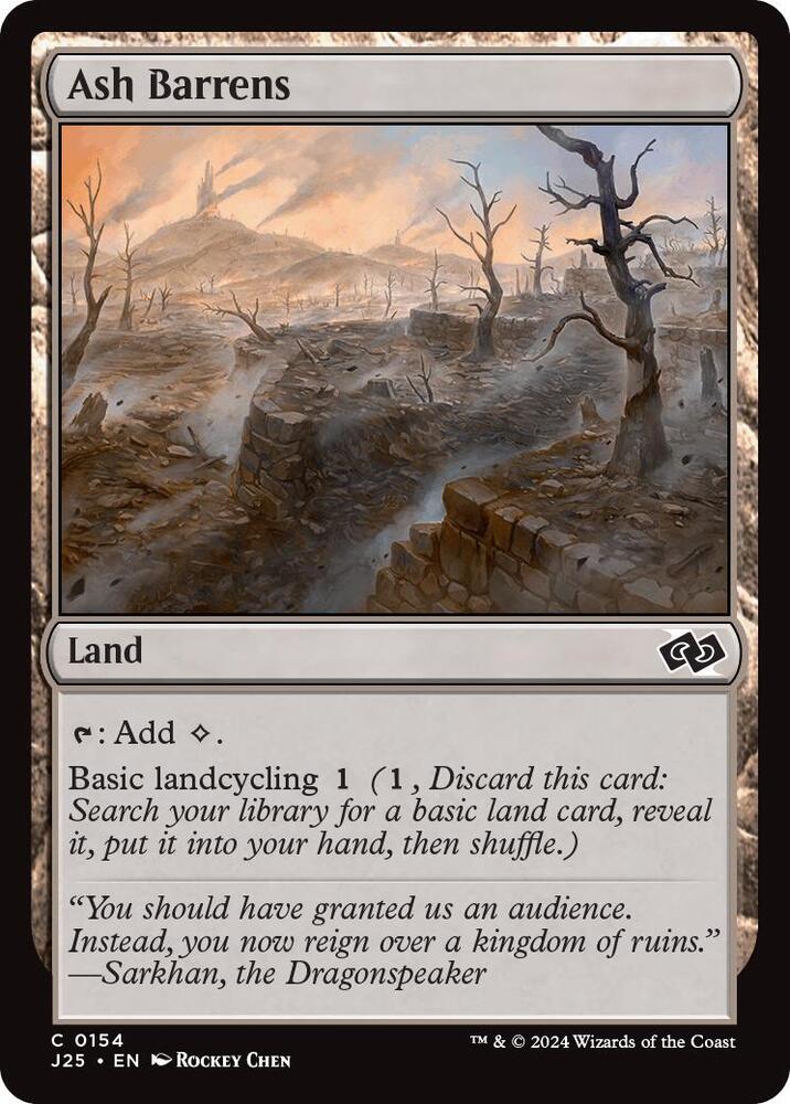 Ash Barrens 154 card from Foundations Jumpstart