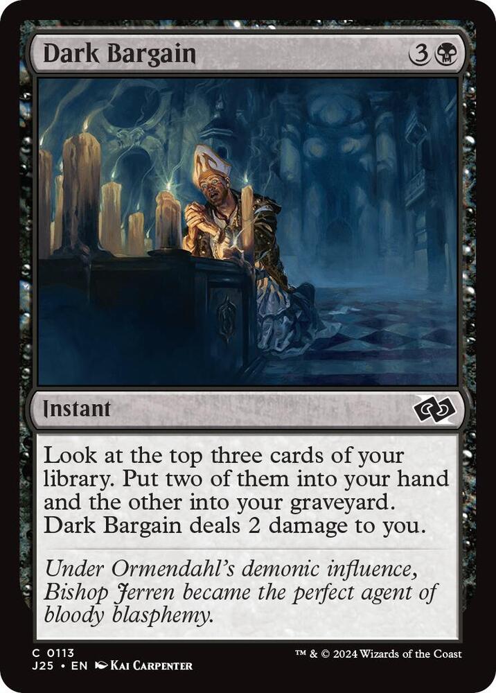 Dark Bargain 113 card from Foundations Jumpstart
