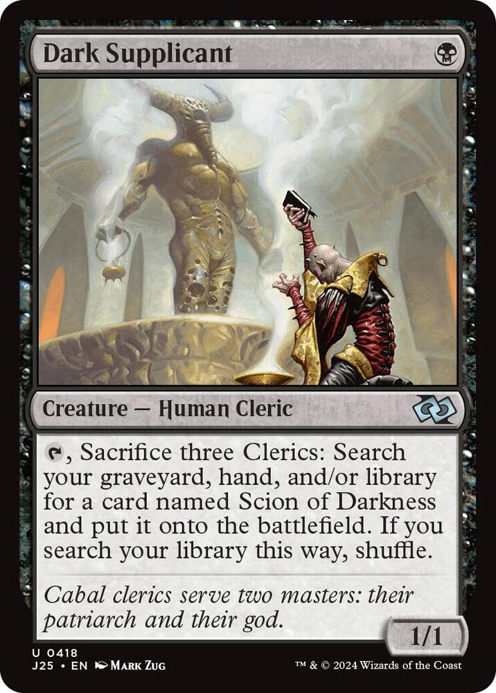 Dark Supplicant 418 card from Foundations Jumpstart