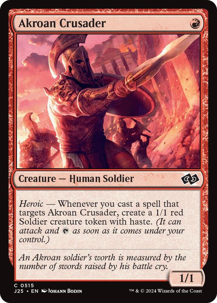 Akroan Crusader 515 card from Foundations Jumpstart