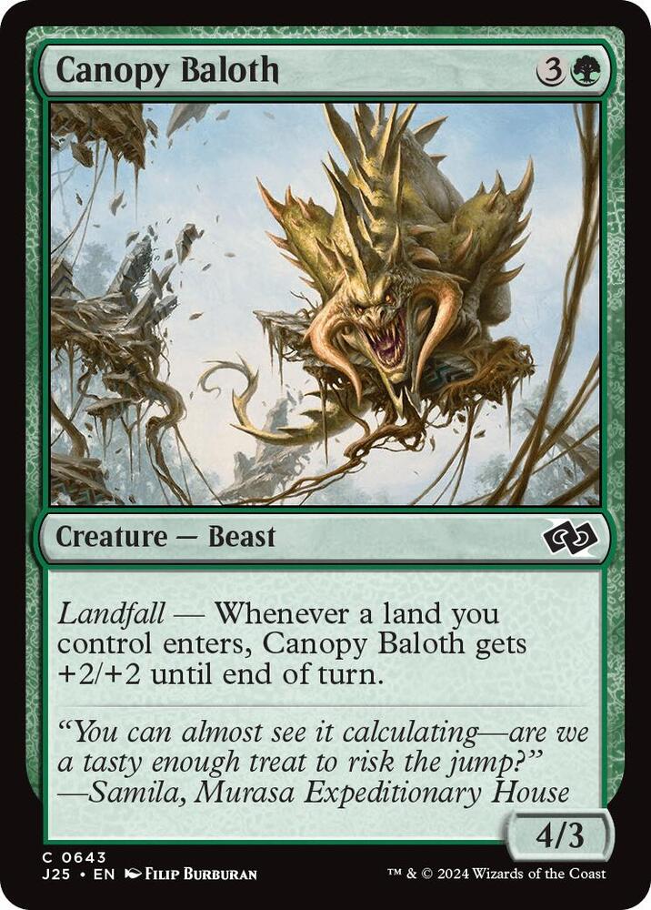 Canopy Baloth 643 card from Foundations Jumpstart