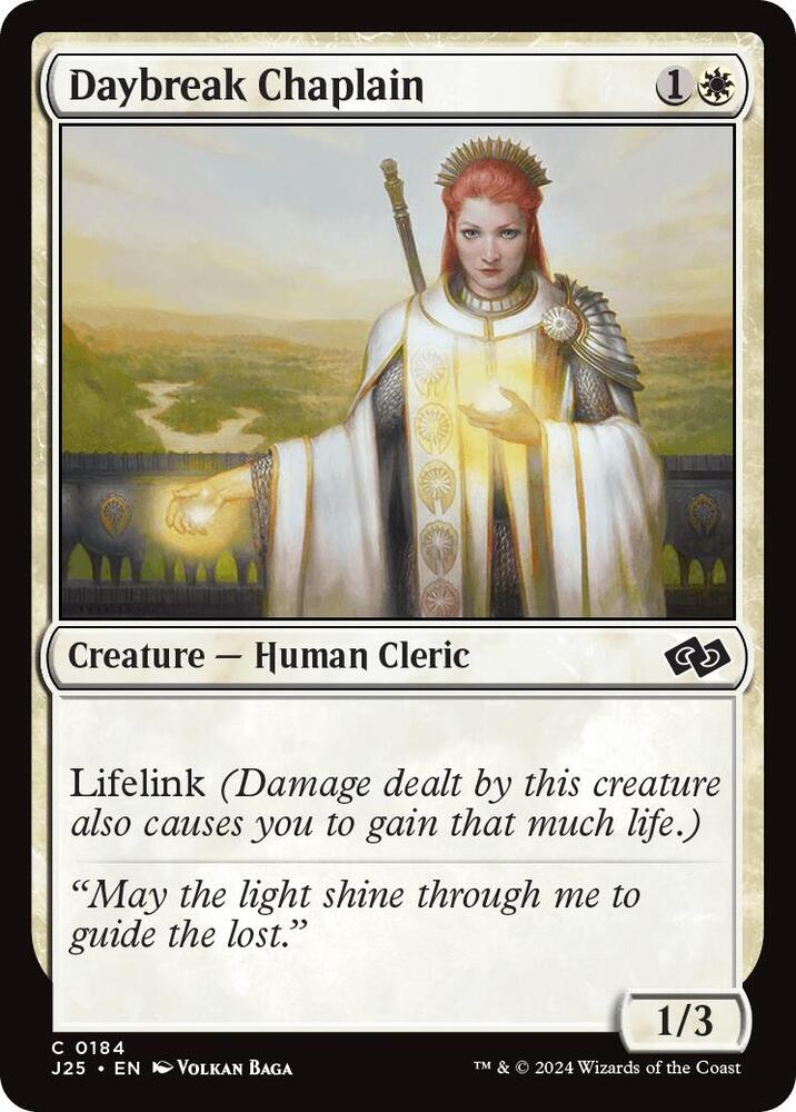 Daybreak Chaplain 184 card from Foundations Jumpstart