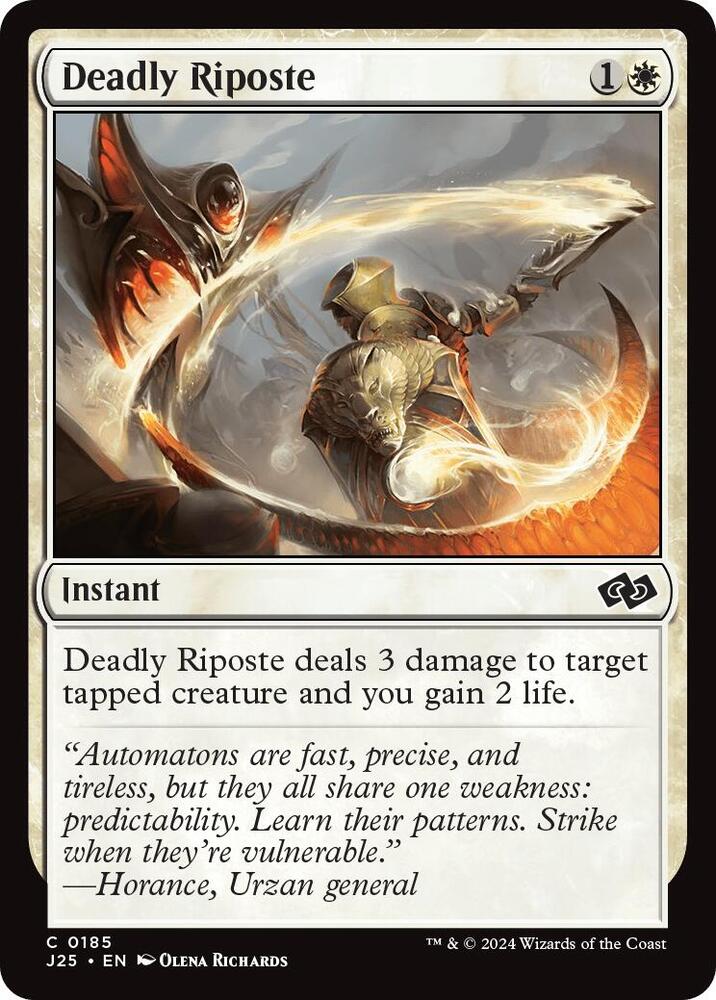 Deadly Riposte 185 card from Foundations Jumpstart