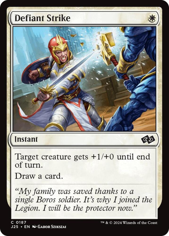 Defiant Strike 187 card from Foundations Jumpstart