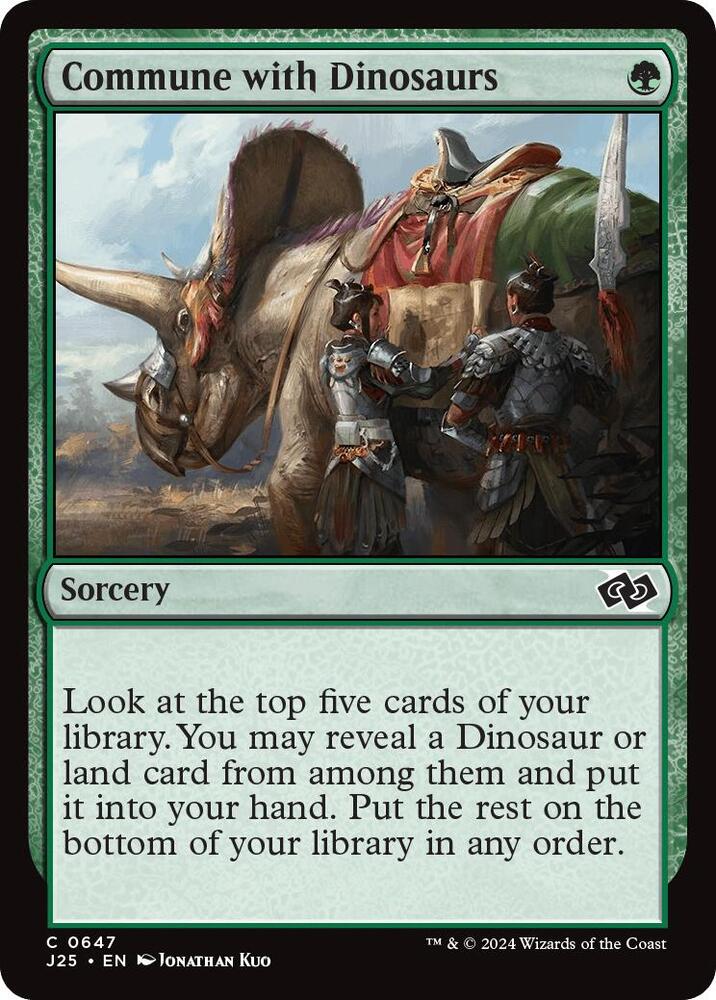 Commune with Dinosaurs 647 card from Foundations Jumpstart
