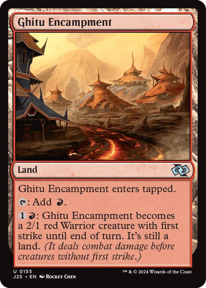 Ghitu Encampment 155 card from Foundations Jumpstart