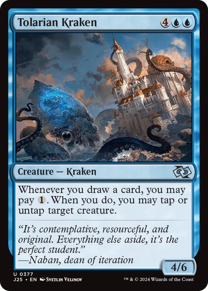 Tolarian Kraken 377 card from Foundations Jumpstart