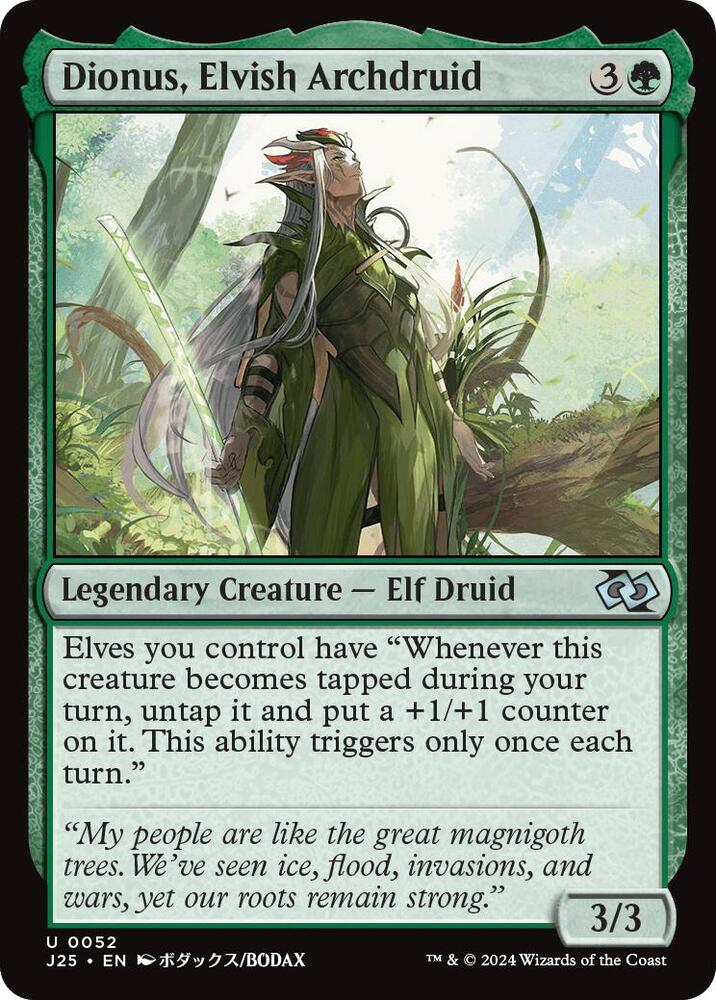 Dionus, Elvish Archdruid (Anime) 52 card from Foundations Jumpstart