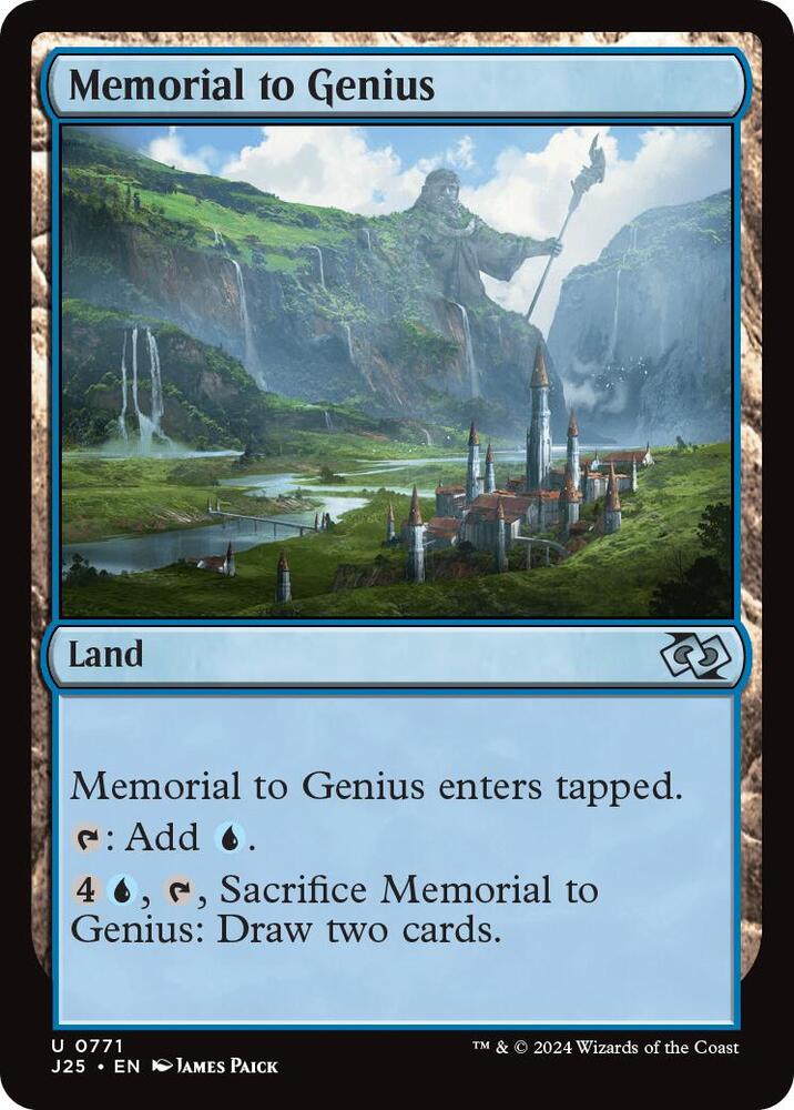 Memorial to Genius 771 card from Foundations Jumpstart
