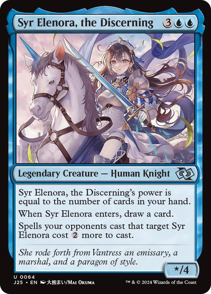 Syr Elenora, the Discerning (Anime) 64 card from Foundations Jumpstart