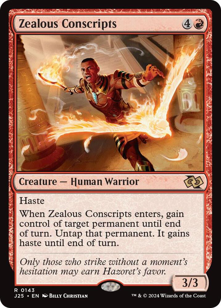 Zealous Conscripts 143 card from Foundations Jumpstart