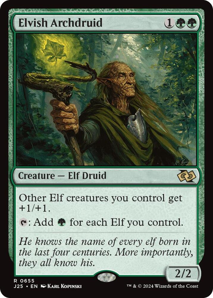 Elvish Archdruid 655 card from Foundations Jumpstart