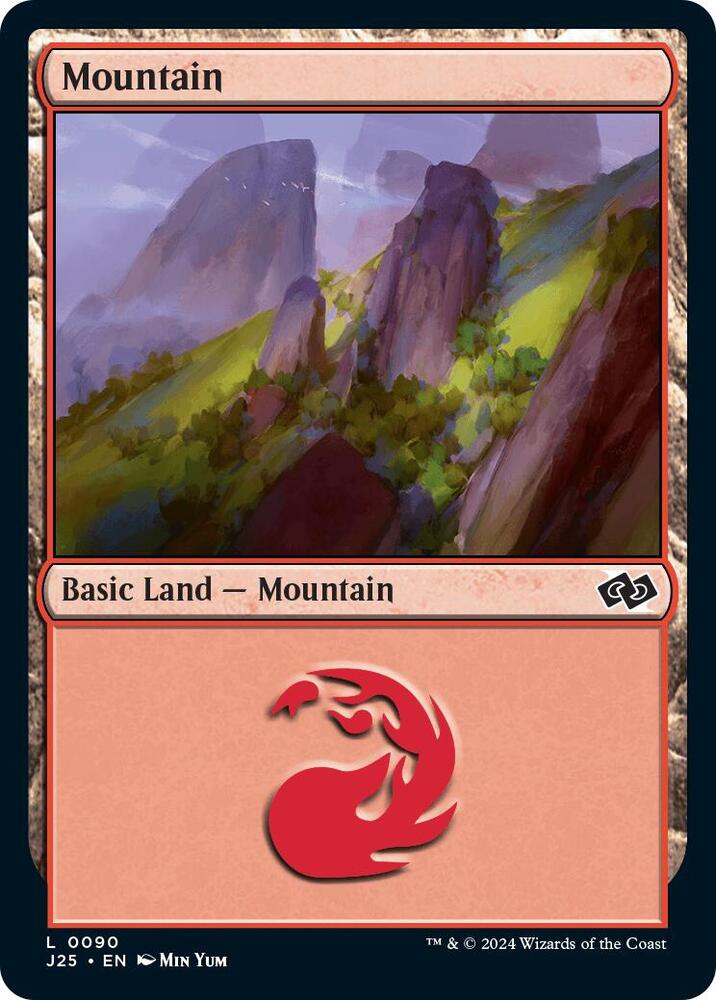 Mountain 90 card from Foundations Jumpstart
