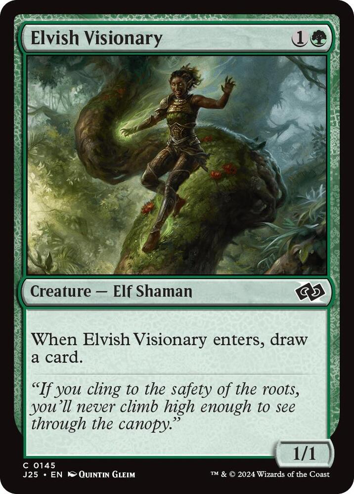 Elvish Visionary 145 card from Foundations Jumpstart
